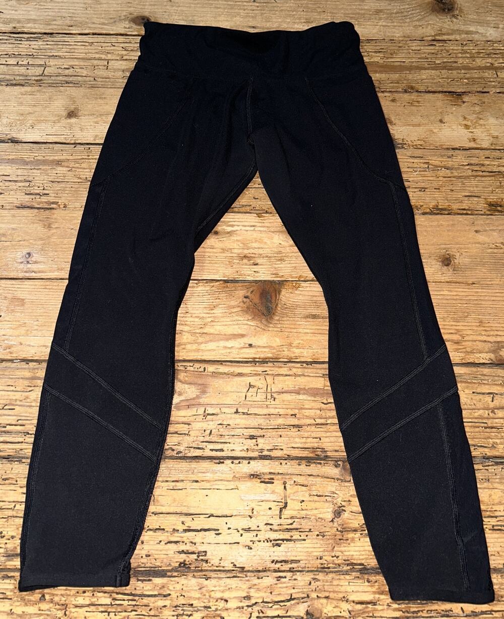 Lorna Jane Womens Size S Black Workout Leggings With Side Pockets